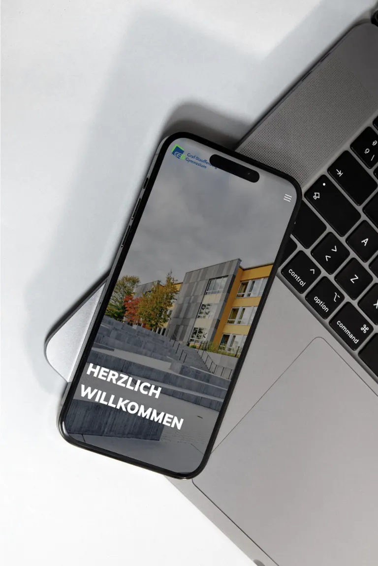 GSG-Website auf einem Smartphone