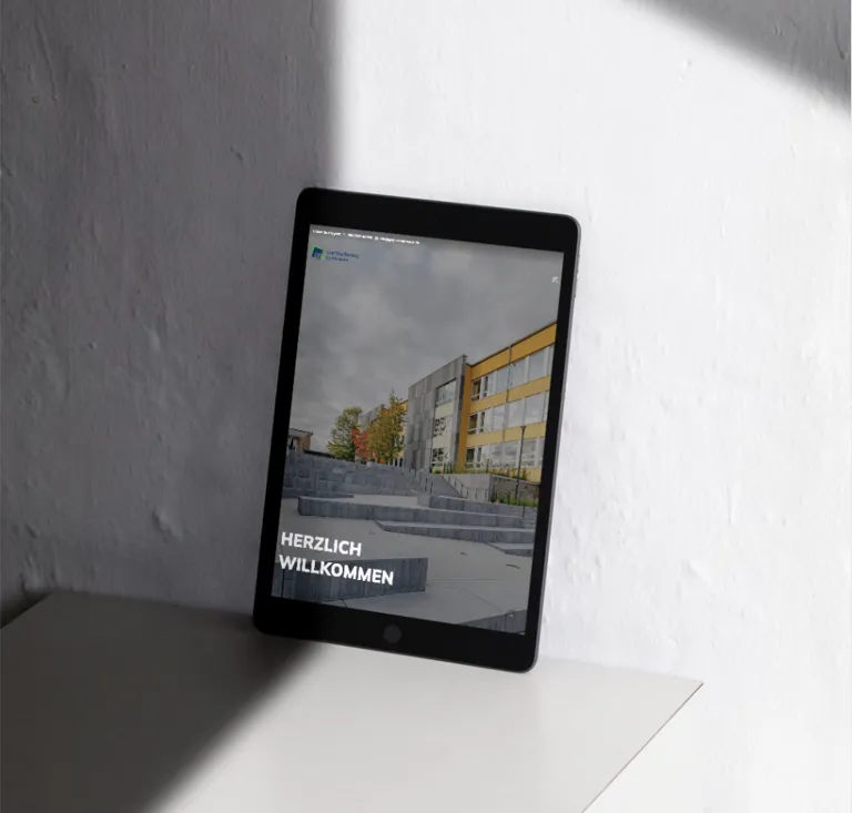 GSG-Website auf einem Tablet