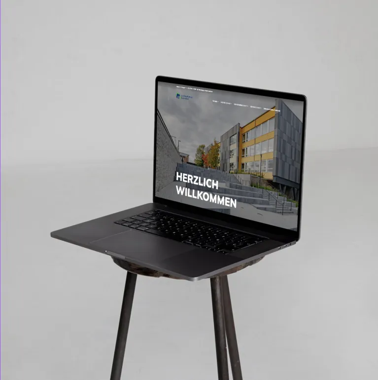 GSG-Website auf einem Laptop